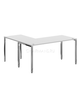 Стол угловой Skyland XTEN GLOSS XGCT 1615 белый/нержавейка, изображение 2