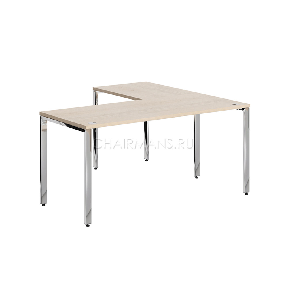 Кликните для увеличения изображения Стол угловой Skyland XTEN GLOSS XGCT 1615 бук тиара/нержавейка