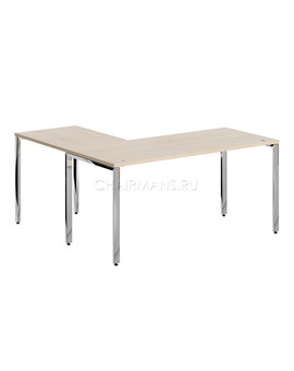 Стол угловой Skyland XTEN GLOSS XGCT 1615 бук тиара/нержавейка, изображение 2