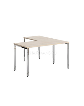 Стол угловой Skyland XTEN GLOSS XGCT 1415 бук тиара/нержавейка, изображение 1