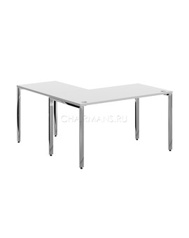 Стол угловой Skyland XTEN GLOSS XGCT 1415 белый/нержавейка, изображение 2