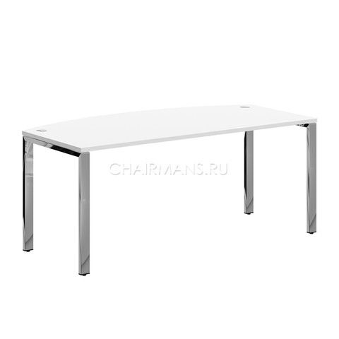 Стол руководителя Skyland XTEN GLOSS XGET 189.1 белый/нержавеющая сталь