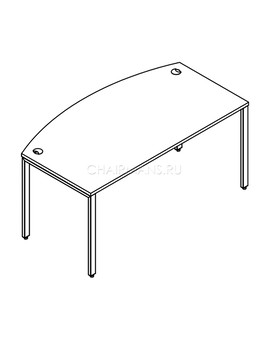 Стол руководителя Skyland XTEN GLOSS XGET 169 бук тиара/нержавейка, изображение 2