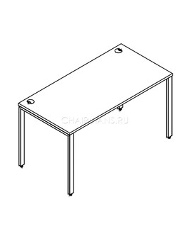 Стол прямой Skyland XTEN GLOSS XGST 167 белый/нержавейка, изображение 2