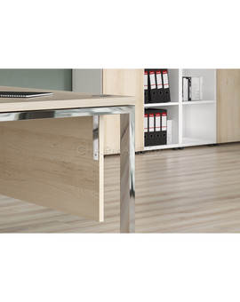 Стол прямой Skyland XTEN GLOSS XGST 147 легно темный/нержавейка полированная, изображение 5