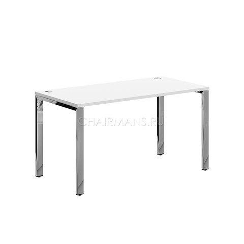 Стол прямой Skyland XTEN GLOSS XGST 147.1 белый/нержавеющая сталь