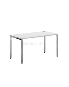 Стол прямой Skyland XTEN GLOSS XGST 147 белый/нержавейка, изображение 1