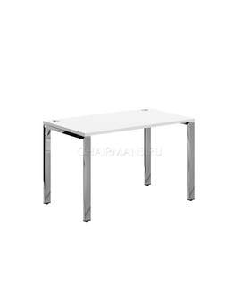 Стол прямой Skyland XTEN GLOSS XGST 127.1 белый/нержавеющая сталь, изображение 1