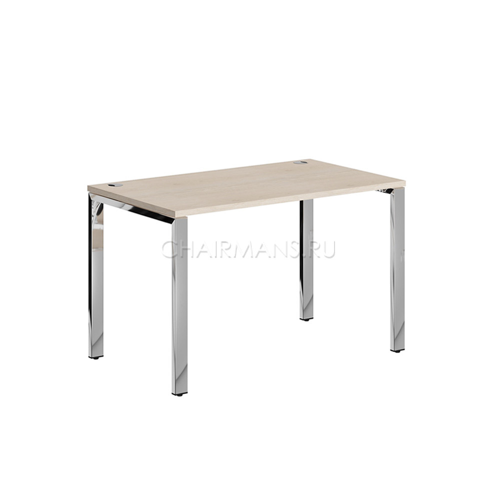Кликните для увеличения изображения Стол прямой Skyland XTEN GLOSS XGST 127.1 бук тиара/нержавеющая сталь