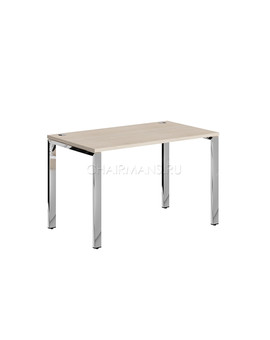 Стол прямой Skyland XTEN GLOSS XGST 127.1 бук тиара/нержавеющая сталь, изображение 1