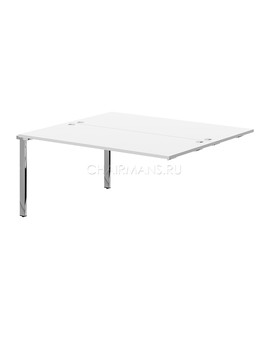 Стол промежуточный для Бенч системы Skyland XTEN GLOSS XIGWST 1614.1 белый/нержавеющая сталь, изображение 1