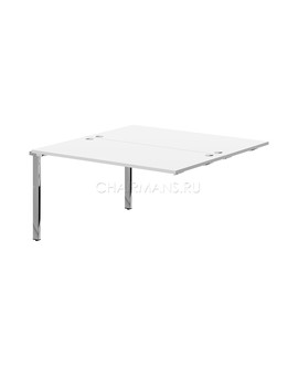 Стол промежуточный для Бенч системы Skyland XTEN GLOSS XIGWST 1414.1 белый/нержавеющая сталь, изображение 1