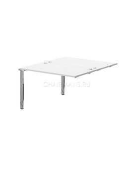 Стол промежуточный для Бенч системы Skyland XTEN GLOSS XIGWST 1214.1 белый/нержавеющая сталь, изображение 1
