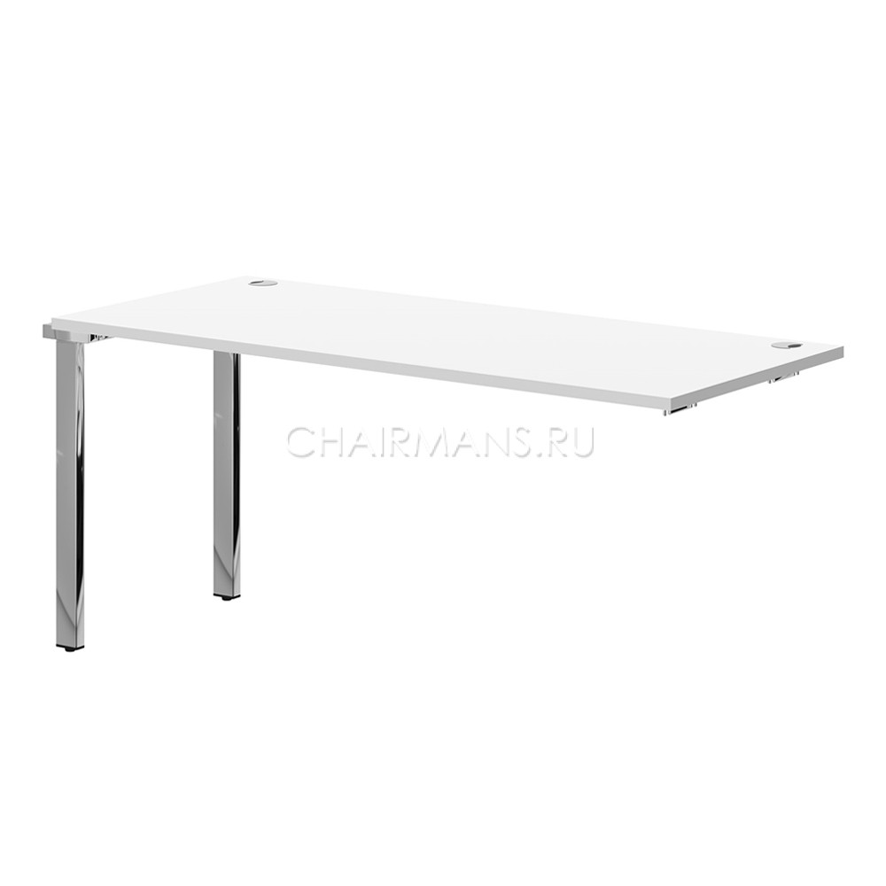 Кликните для увеличения изображения Стол промежуточный Skyland XTEN GLOSS XIGST 1670.1 белый/нержавеющая сталь
