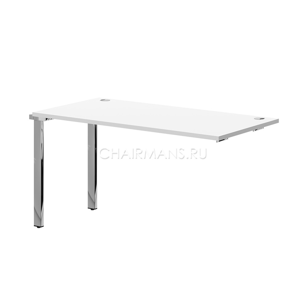 Кликните для увеличения изображения Стол промежуточный Skyland XTEN GLOSS XIGST 1470.1 белый/нержавеющая сталь