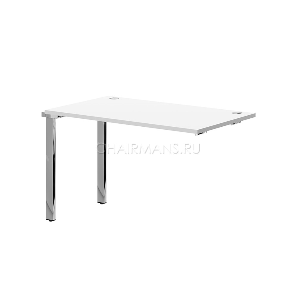 Кликните для увеличения изображения Стол промежуточный Skyland XTEN GLOSS XIGST 1270.1 белый/нержавеющая сталь