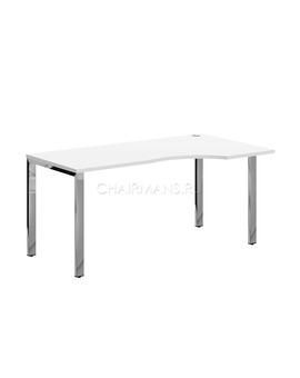 Стол письменный Skyland XTEN GLOSS XGCT 169.1 R белый/нержавеющая сталь, изображение 1