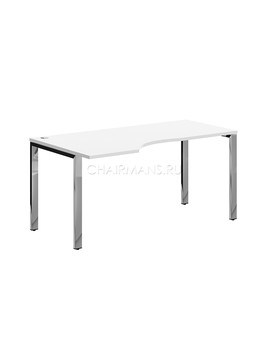 Стол письменный Skyland XTEN GLOSS XGCT 169.1 L белый/нержавеющая сталь, изображение 1