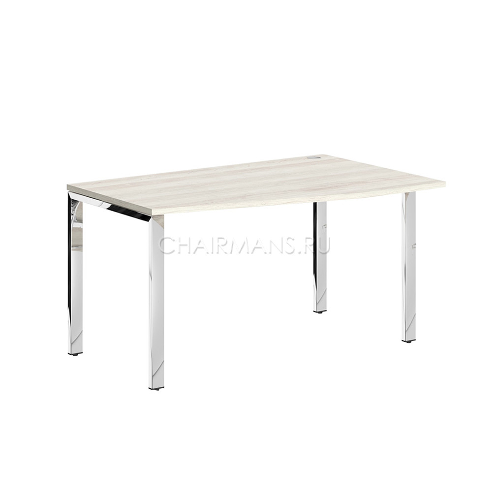 Кликните для увеличения изображения Стол письменный Skyland XTEN GLOSS XGCT 149.1 R сосна эдмонт/нержавейка полированная