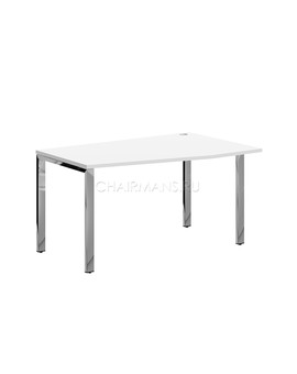 Стол письменный Skyland XTEN GLOSS XGCT 149.1 R белый/нержавеющая сталь, изображение 1