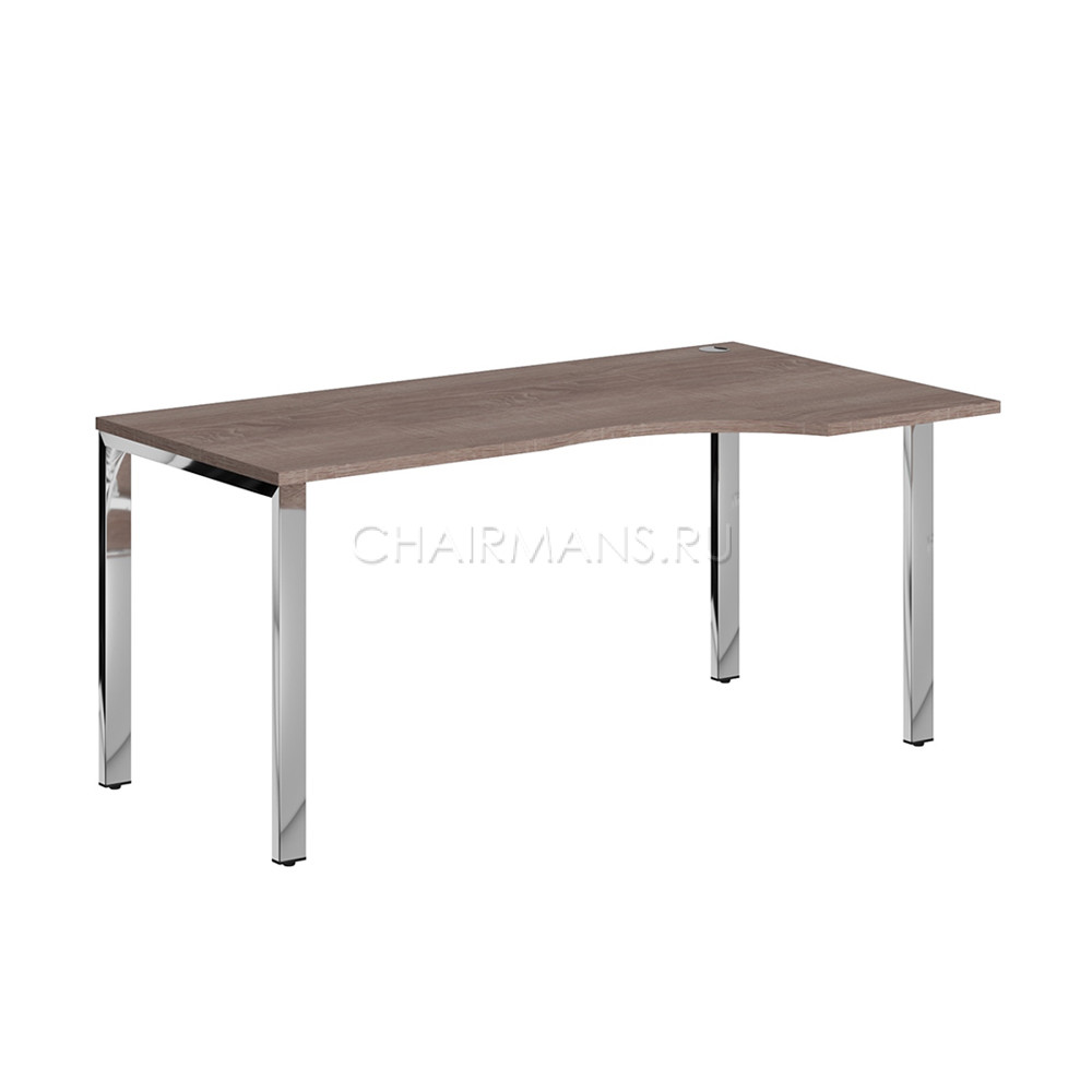 Кликните для увеличения изображения Стол письменный Skyland XTEN GLOSS XGCET 169.1 R легно темный/нержавеющая сталь