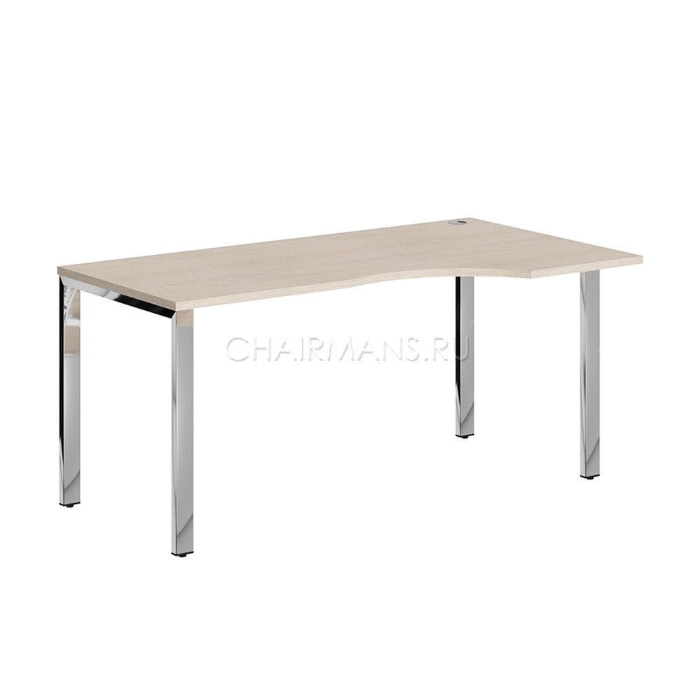 Кликните для увеличения изображения Стол письменный Skyland XTEN GLOSS XGCET 169.1 R бук тиара/нержавеющая сталь