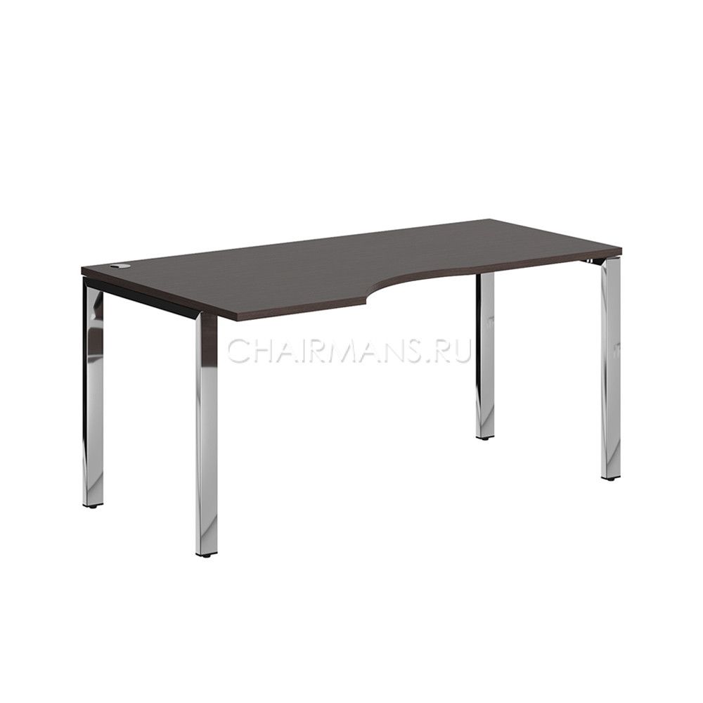 Кликните для увеличения изображения Стол письменный Skyland XTEN GLOSS XGCET 169.1 L легно темный/нержавеющая сталь