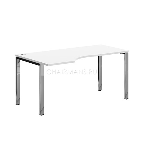 Стол письменный Skyland XTEN GLOSS XGCET 169.1 L белый/нержавеющая сталь