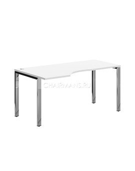 Стол письменный Skyland XTEN GLOSS XGCET 169.1 L белый/нержавеющая сталь, изображение 1