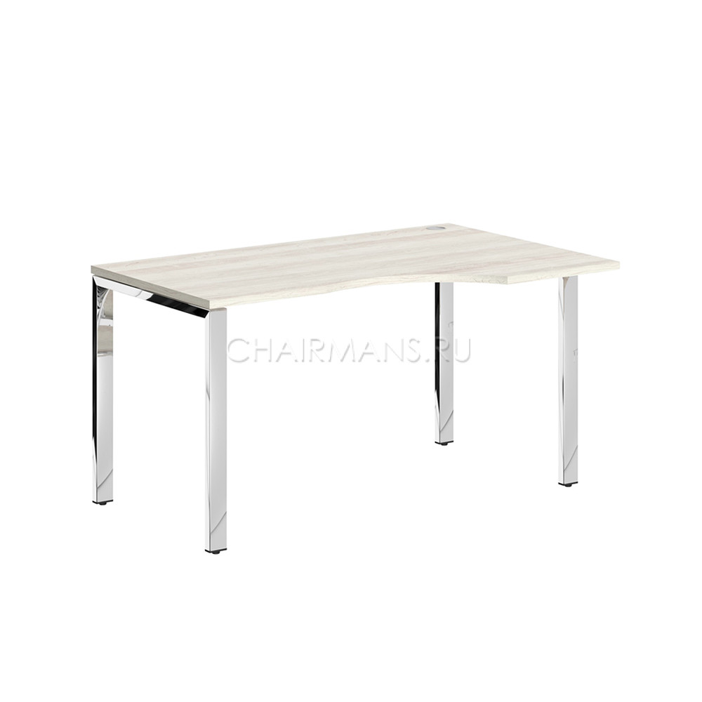Кликните для увеличения изображения Стол письменный Skyland XTEN GLOSS XGCET 149.1 R сосна эдмонт/нержавейка полированная