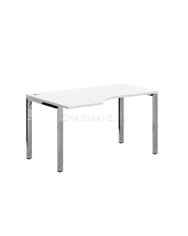 Стол письменный Skyland XTEN GLOSS XGCET 149.1 L белый/нержавеющая сталь, изображение 1