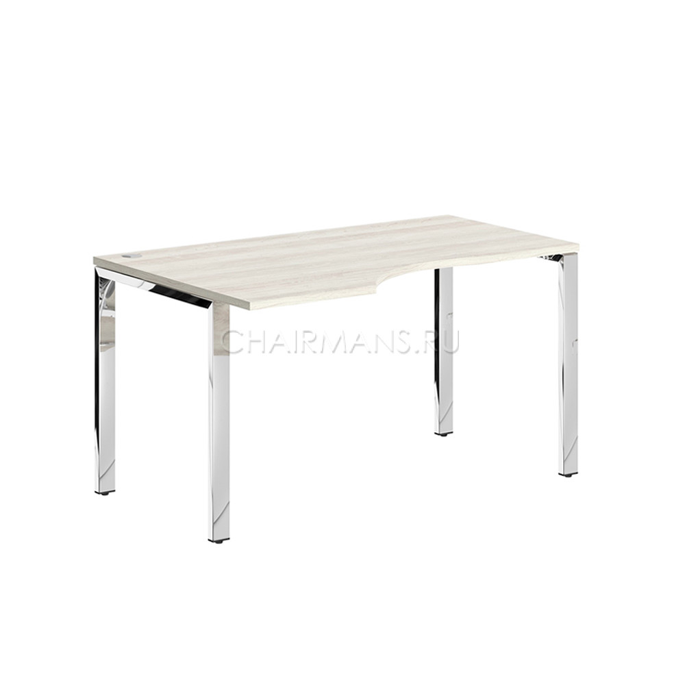 Кликните для увеличения изображения Стол письменный Skyland XTEN GLOSS XGCET 149.1 L сосна эдмонт/нержавейка полированная
