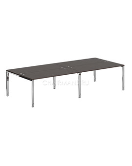Стол 4-х местный Skyland XTEN GLOSS XGWST 3214.1 легно темный/нержавеющая сталь, изображение 1