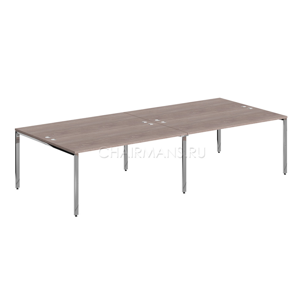 Кликните для увеличения изображения Стол 4-х местный Skyland XTEN GLOSS XGWST 3214 дуб сонома/нержавейка