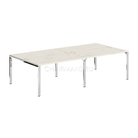 Стол 4-х местный Skyland XTEN GLOSS XGWST 2814.1 сосна эдмонт/нержавейка полированная