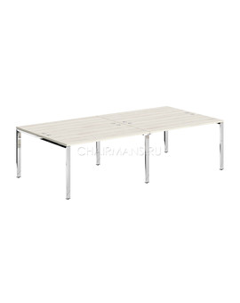 Стол 4-х местный Skyland XTEN GLOSS XGWST 2814.1 сосна эдмонт/нержавейка полированная, изображение 1