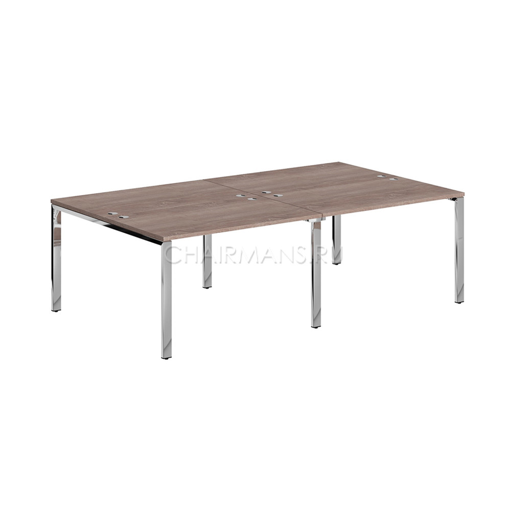 Кликните для увеличения изображения Стол 4-х местный Skyland XTEN GLOSS XGWST 2414.1 дуб сонома/нержавеющая сталь