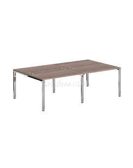 Стол 4-х местный Skyland XTEN GLOSS XGWST 2414.1 дуб сонома/нержавеющая сталь, изображение 1