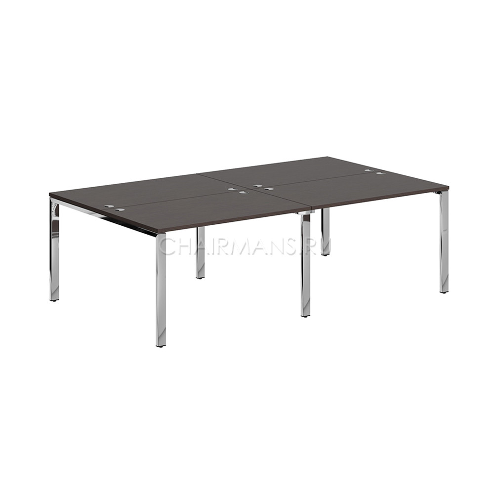 Кликните для увеличения изображения Стол 4-х местный Skyland XTEN GLOSS XGWST 2414.1 легно темный/нержавеющая сталь