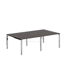 Стол 4-х местный Skyland XTEN GLOSS XGWST 2414.1 легно темный/нержавеющая сталь, изображение 1