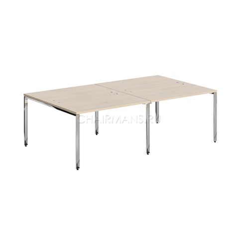 Стол 4-х местный Skyland XTEN GLOSS XGWST 2414 бук тиара/нержавейка