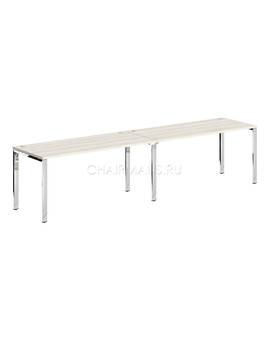 Стол 2-х местный Skyland XTEN GLOSS XGWST 3270.1 сосна эдмонт/нержавейка полированная, изображение 1