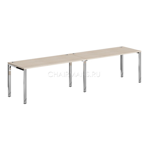 Стол 2-х местный Skyland XTEN GLOSS XGWST 3270.1 бук тиара/нержавеющая сталь