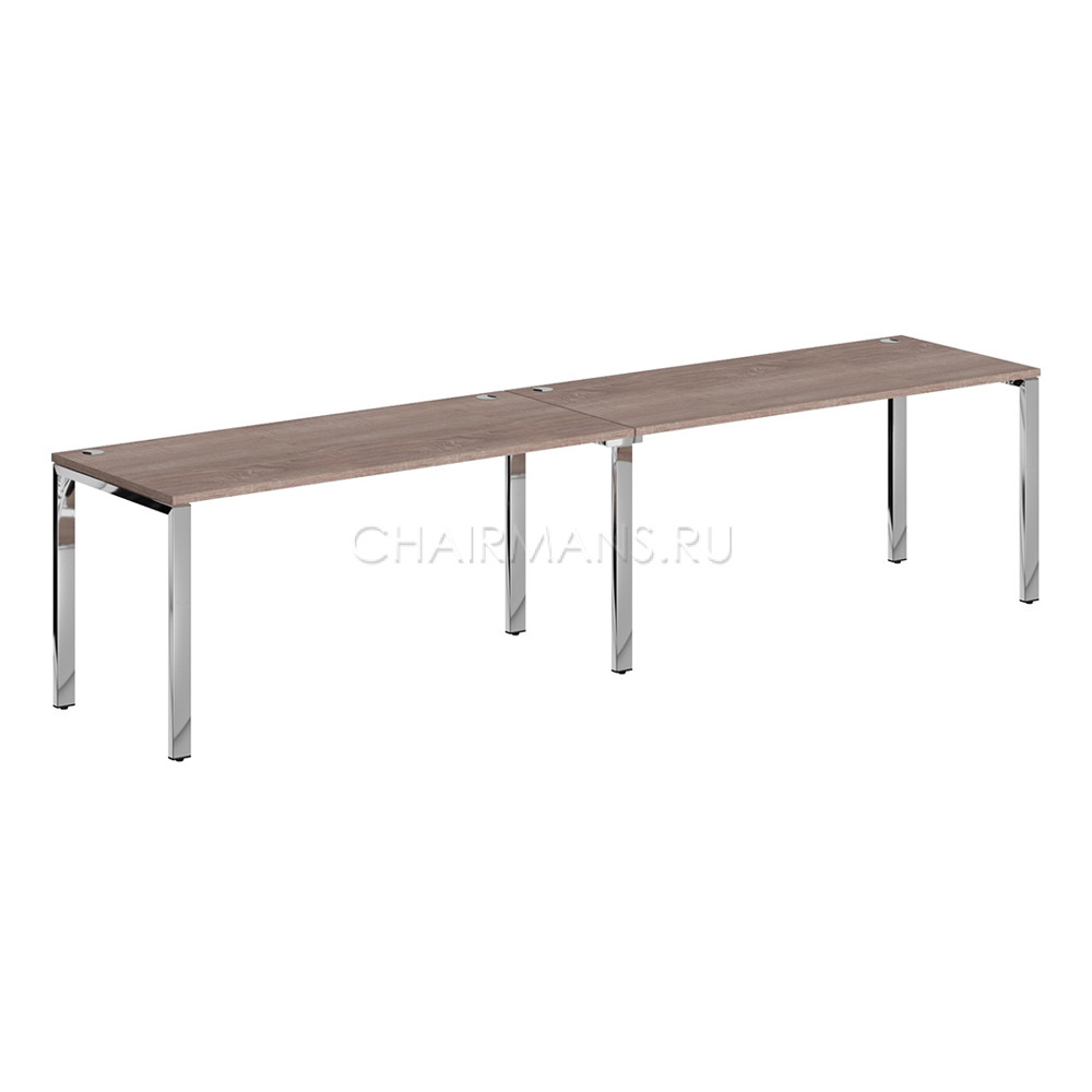 Кликните для увеличения изображения Стол 2-х местный Skyland XTEN GLOSS XGWST 3270.1 дуб сонома/нержавеющая сталь