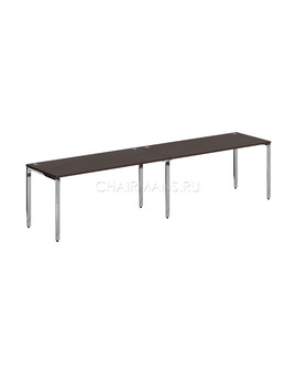 Стол 2-х местный Skyland XTEN GLOSS XGWST 3270 легно темный/нержавейка полированная, изображение 1