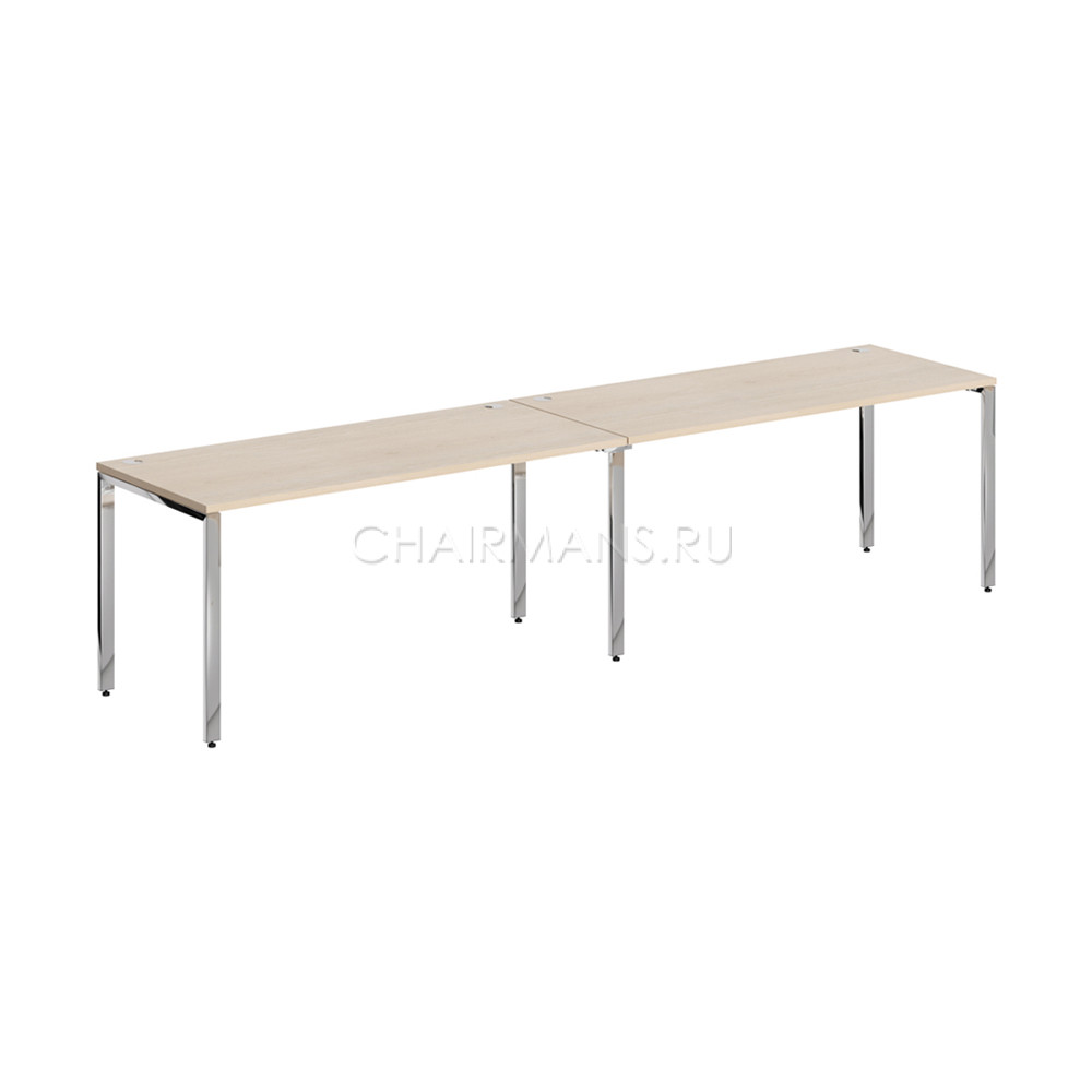 Кликните для увеличения изображения Стол 2-х местный Skyland XTEN GLOSS XGWST 3270 бук тиара/нержавейка
