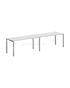 Стол 2-х местный Skyland XTEN GLOSS XGWST 3270 белый/нержавейка, изображение 1
