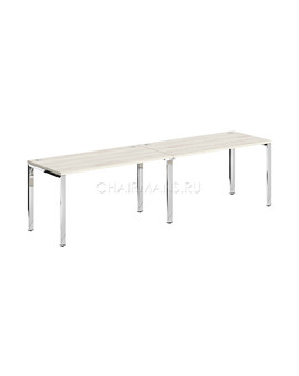 Стол 2-х местный Skyland XTEN GLOSS XGWST 2870.1 сосна эдмонт/нержавейка полированная, изображение 1