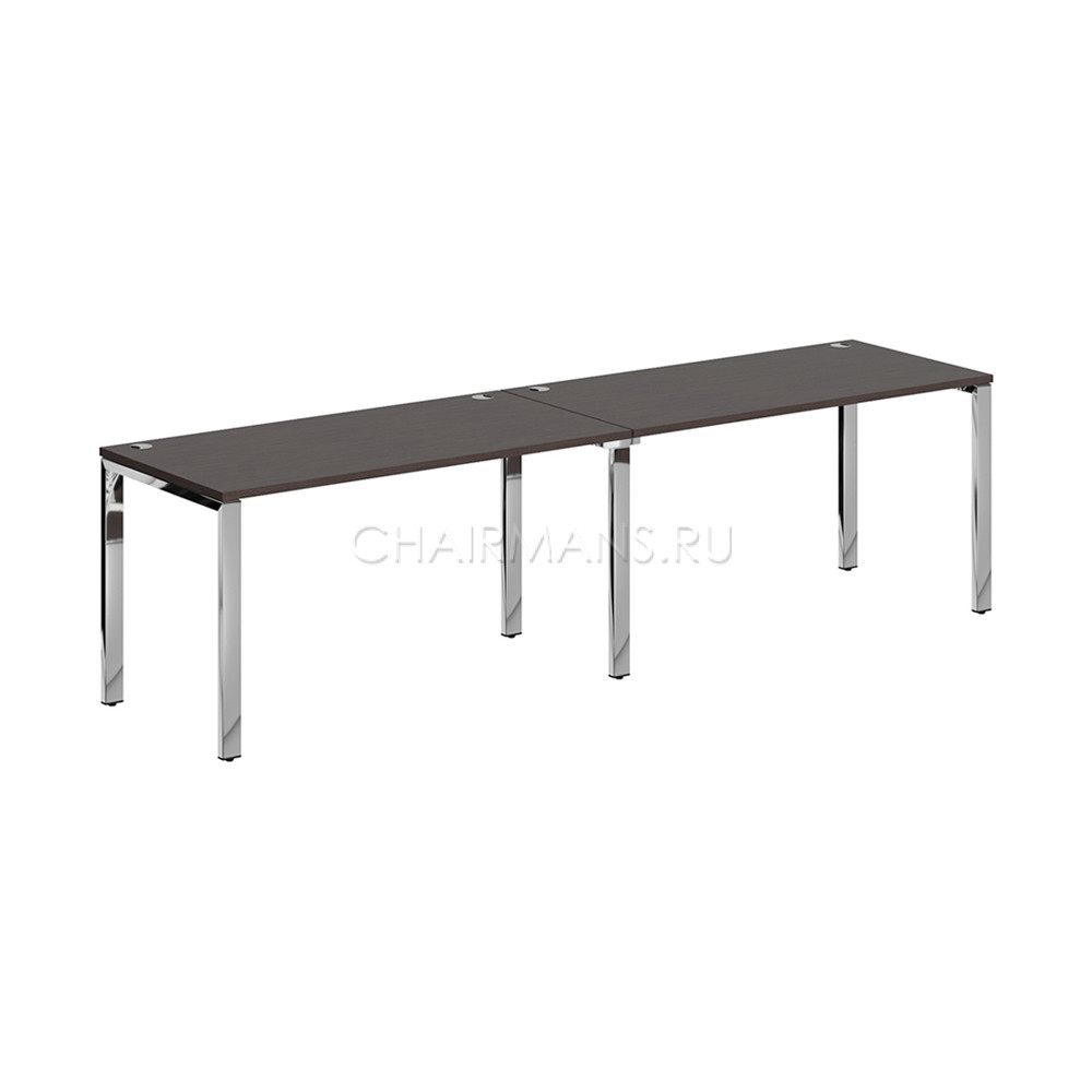 Кликните для увеличения изображения Стол 2-х местный Skyland XTEN GLOSS XGWST 2870.1 легно темный/нержавеющая сталь