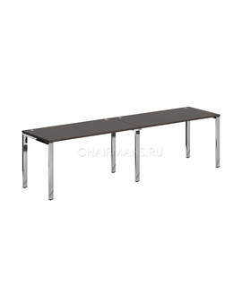 Стол 2-х местный Skyland XTEN GLOSS XGWST 2870.1 легно темный/нержавеющая сталь, изображение 1